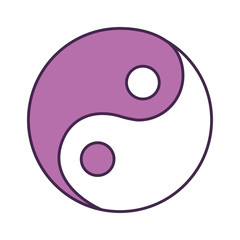 yin yang symbol isolated icon vector illustration design