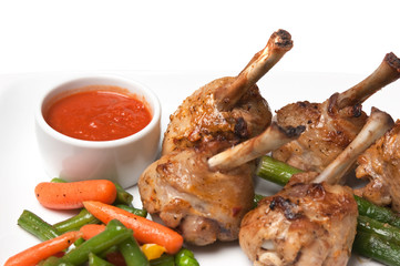 dishes of roast meat