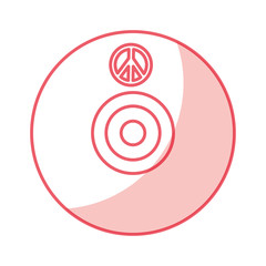 hippie long play icon vector illustration design