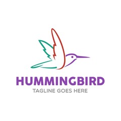 Fototapeta premium Unique Hummingbird Logo Template
