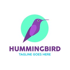 Unique Hummingbird Logo Template