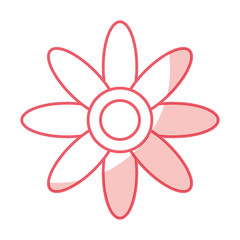 cute flower isolated icon vector illustration design