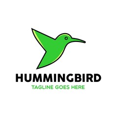 Unique Hummingbird Logo Template