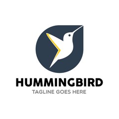 Unique Hummingbird Logo Template