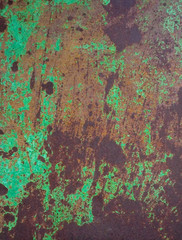 Emerald Green Dramatic Rust Texture, industrial background