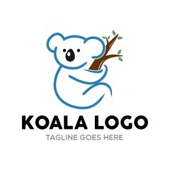 Obraz premium Unikalny szablon znaku maskotka logo Koala