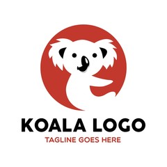 Fototapeta premium Unique Koala Logo Mascot Character Template