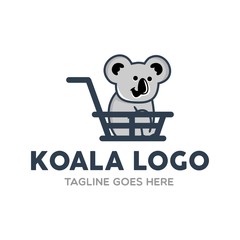 Naklejka premium Unique Koala Logo Mascot Character Template