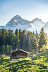 Alpine hut in the Austrian mountains