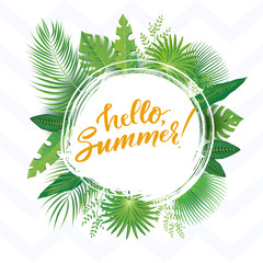 Abstract Background with Tropical Leaves  © Olaola