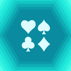 Vector game cards icon. Epsflat0