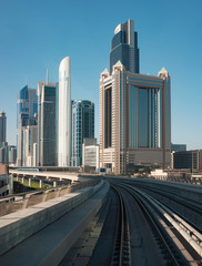 Fototapeta na wymiar subway tracks in the united arab emirates