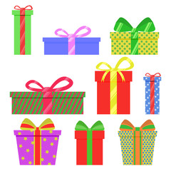 A set of gift boxes for the holiday