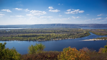 Fototapeta na wymiar View on the valley of Volga river