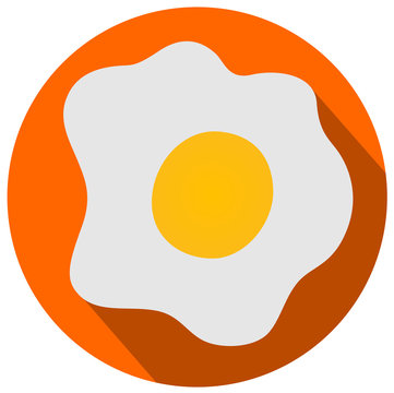 Fried eggs flat design vector illustration eps 10