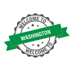 Welcome to Washington stamp illustration