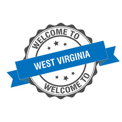Welcome to West Virginia stamp illustration