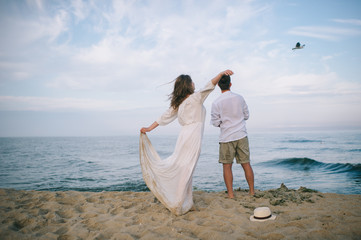 couple in love on the beach