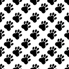 Seamless background of cat tracks