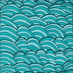 Summer abstract hand-drawn wave pattern. Background can be used for wallpaper, fills