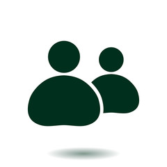 People or social sign icon. The leader and his follower.