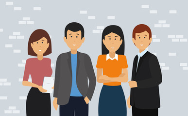 Group of Happy Business People. Business Team Conceptual Illustration Vector.