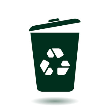 Trash can icon. Delete, Move to Trash, clear the disk space. Vector illustration 