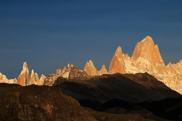 Peel and stick wall murals Cerro Torre Fitz Roy and Cerro Torre mountainline at sunrise, Los Glaciares National Park, El Challten, Patagonia, Argentina