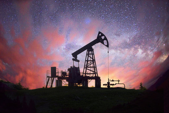 Pump in the background of stars in the Carpathians