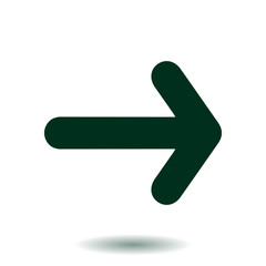Arrow icon. Pointer direction for land navigation.