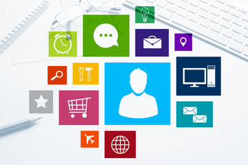 Interface design for mobile and web application