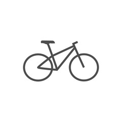 Bicycle icon isolated on white background, flat style.