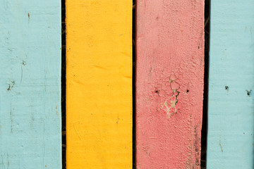 The colored old wooden boards