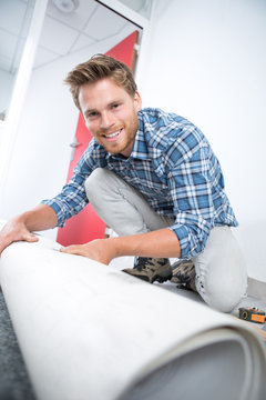 Portrait Of Carpet Fitter