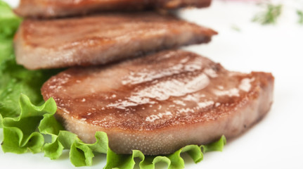 dishes of roast meat