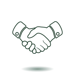 Handshake sign icon. Successful business symbol. Flat design style.