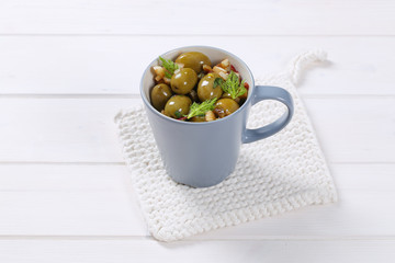 marinated green olives