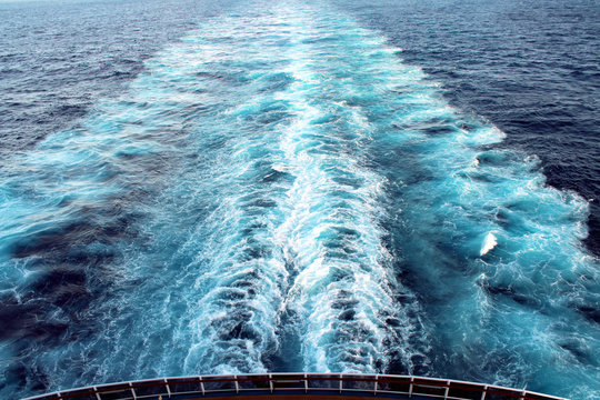 Waves at Caribbean Cruise Ship