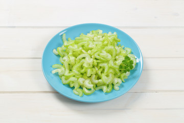 chopped celery stems