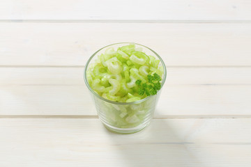 chopped celery stems