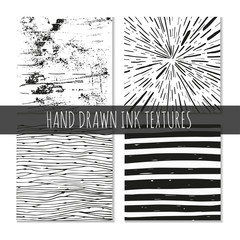 Ink hand drawn textures. Can be used for wallpaper, background of web page, scrapbook, party decoration, t-shirt design, card, print, poster, invitation, packaging.