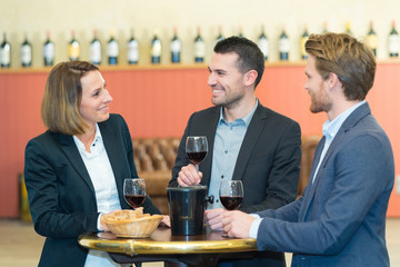 group of successful business people celebrating a great deal agreement