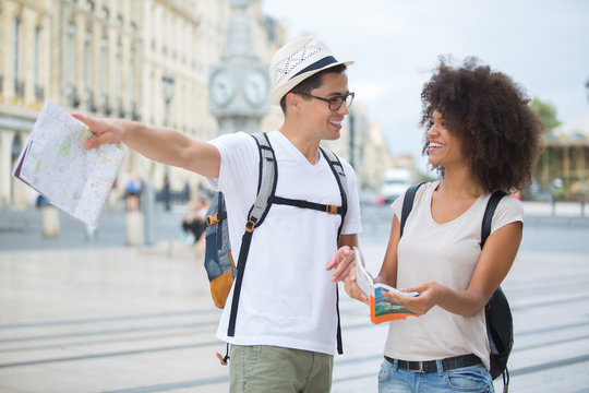 view of a couple of young attractive tourists