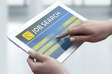 Job Search Human Resources Recruitment Career Business Internet Technology Concept