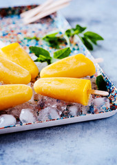 Mango-Bananen-Eis am Stiel - Popsicles 02
