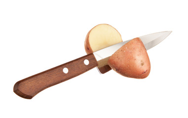 potato and a knife
