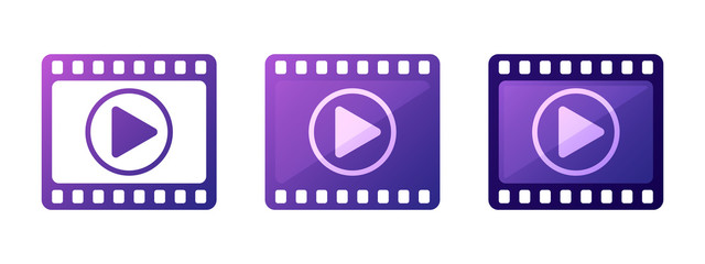 Obraz premium Play video icons