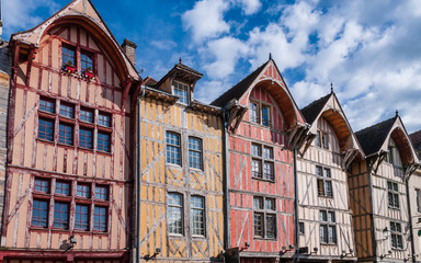 Fototapeta premium Fachwerkhäuser in Troyes; Frankreich