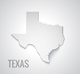 Map of Texas. Abstract vector paper map