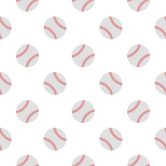 Seamless pattern with baseball balls. Good for wrapping paper, postcards and promotional products.